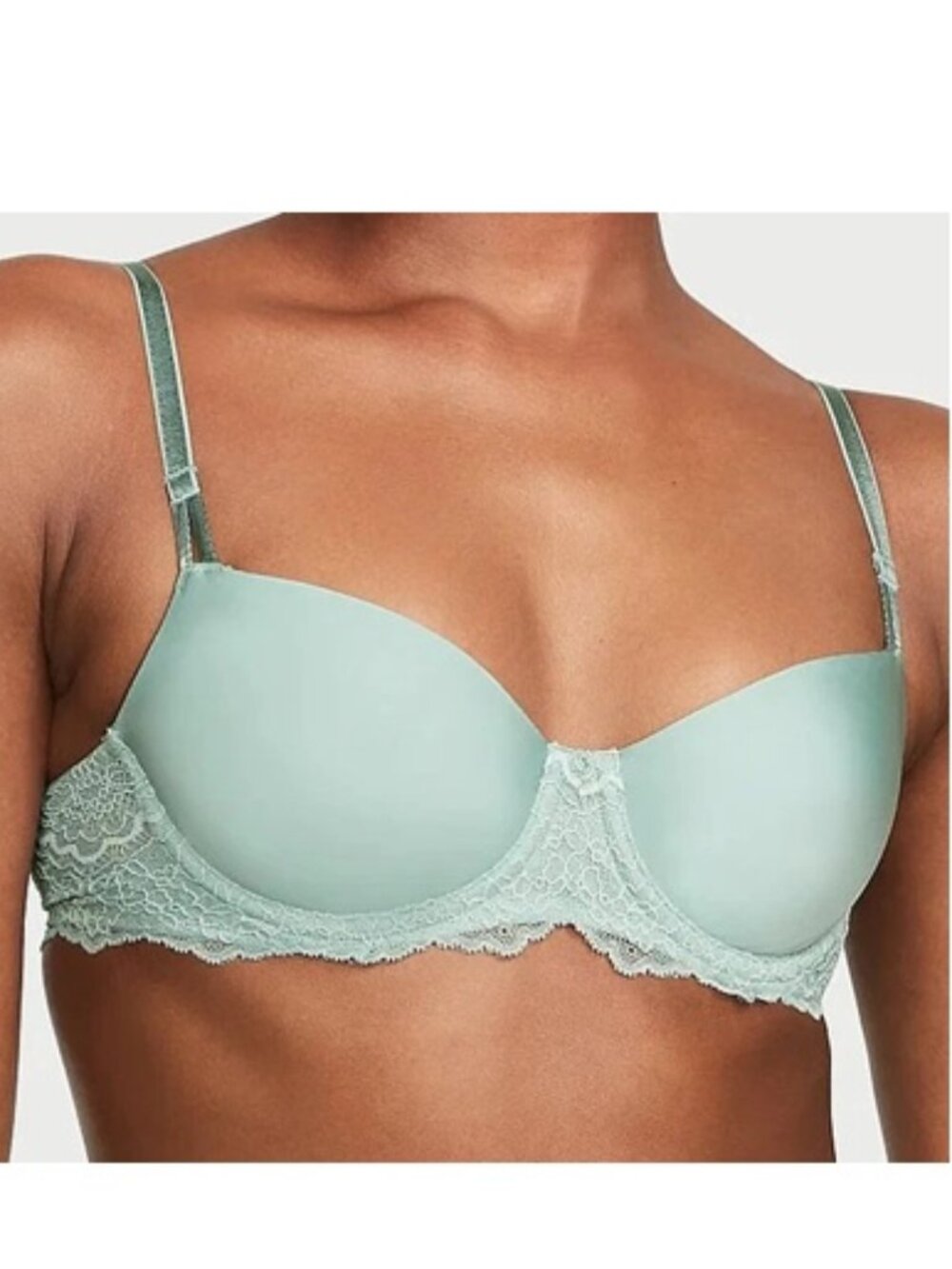 NWT Victorias Secret Dream Angels Wicked Unlined Uplift Smooth & Lace Bra 32D